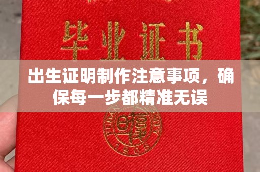印台出生证明制作注意事项，确保每一步都精准无误