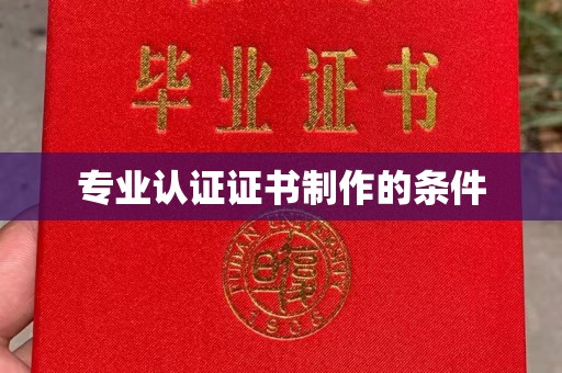 印台专业认证证书制作的条件